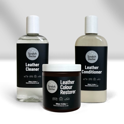 Dark brown leather cleaner - brown,